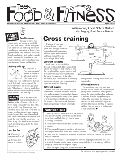 Cross training - Williamsburg Local Schools