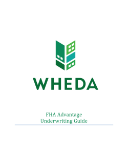 FHA Advantage Underwriting Guide