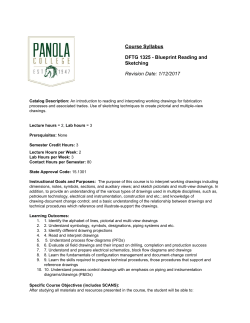 Course Syllabus DFTG 1325 - Blueprint Reading and Sketching