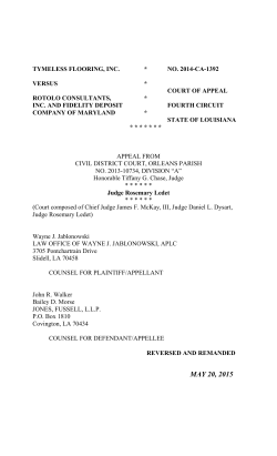 Document generated from the Louisiana Court of Appeal, Fourth