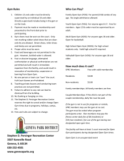Open Gym Rules - Geneva Park District