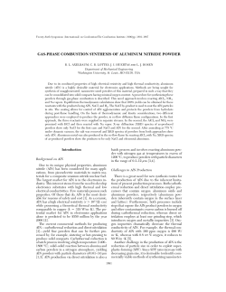 Combustion Synthesis of Aluminum Nitride Powder