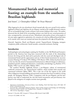 Monumental burials and memorial feasting: an example