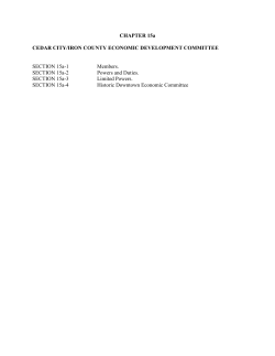 CHAPTER 15a CEDAR CITY/IRON COUNTY ECONOMIC