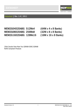 MEM2G04D2DABG 512Mx4 (64M x 4 x 8 Banks