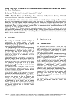 Shear Testing for Characterizing the Adhesive and Cohesive