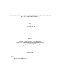 MODELING OF JOULE HEATING AND