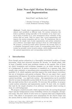 Joint Non-rigid Motion Estimation and Segmentation
