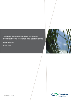 Shoreline Evolution and Potential Future Behaviour of the Waikanae