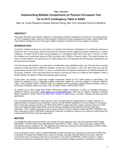 Implementing Multiple Comparisons on Pearson Chi