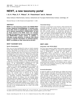 NEWT, a new taxonomy portal