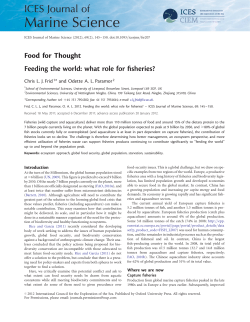 Feeding the world: what role for fisheries?