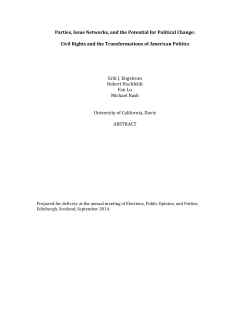 Parties, Issue Networks, and the Potential for Political Change: Civil