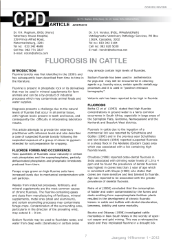 fluorosis in cattle