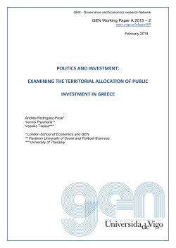 politics and investment: examining the territorial