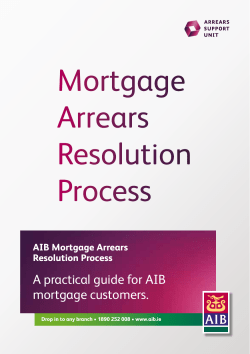 Mortgage Arrears Resolution Process