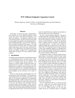 PCP: Efficient Endpoint Congestion Control