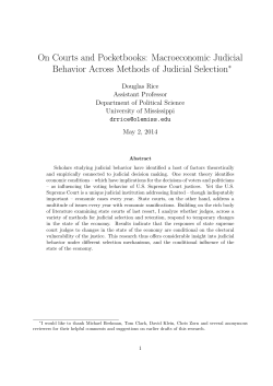 Scholars studying judicial behavior have identified a