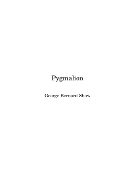 Pygmalion - Ron Burkey`s