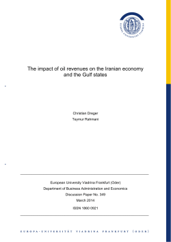 The impact of oil revenues on the Iranian economy and the Gulf states