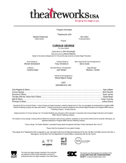 curious george - Theatreworks USA!