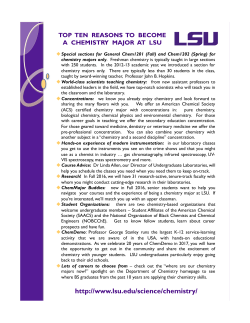 10 reasons to be a Chemistry major