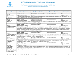 TexProtects was instrumental in providing the research and