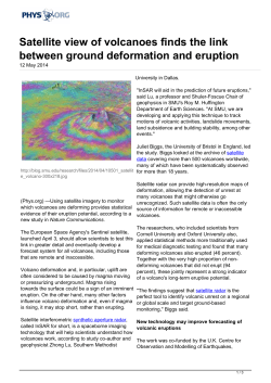 Satellite view of volcanoes finds the link between ground