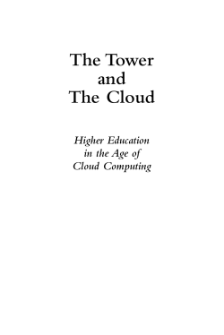 The Tower and the Cloud: Higher Education in the Age