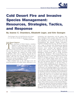 Cold Desert Fire and Invasive Species Management