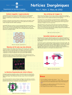 Departament de Qu&iacute;mica Inorg&agrave;nica Carboni magn&egrave;tic i