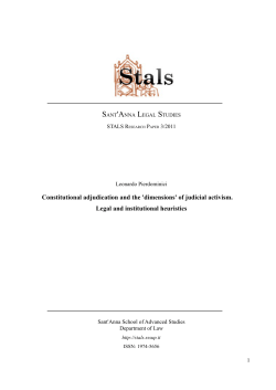 Constitutional adjudication and the `dimensions` of judicial activism