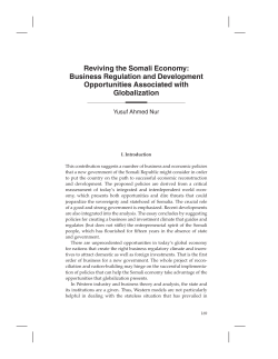 Reviving the Somali Economy - DigitalCommons@Macalester College