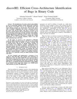 Efficient Cross-Architecture Identification of Bugs in Binary Code