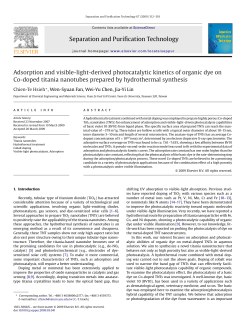 Separation and Purification Technology Adsorption and visible