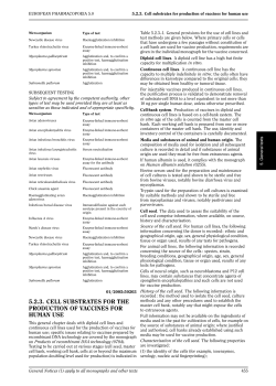 5.2.3. cell substrates for the production of vaccines for human use