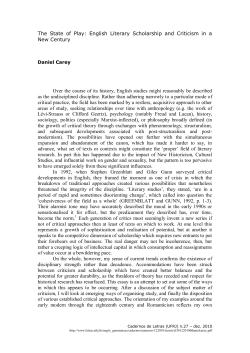Over the course of its history, English studies might reasonably be