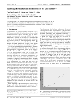 Scanning electrochemical microscopy in the 21st