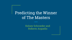Predicting the Winner of The Masters