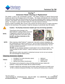 Tech Tip T80 Cleaning or Replacing immersion heater