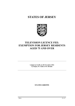 Television Licence Fee: exemption for Jersey