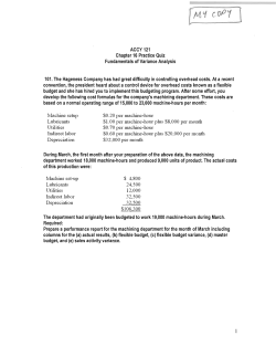 ACCY 121 Chapter 16 Practice Quiz Fundamentals of Variance