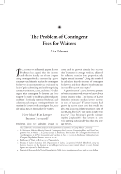 The Problem of Contingent Fees for Waiters