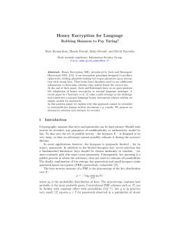 Honey Encryption for Language