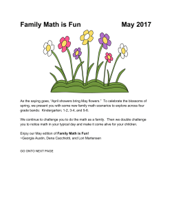 Family Math is Fun May 2017