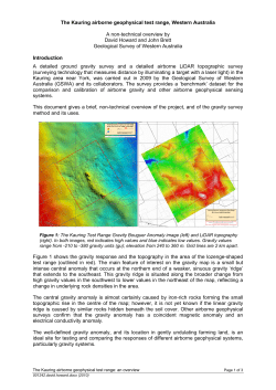 The Kauring airborne geophysical test range, Western Australia A