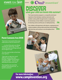 Camp Invention - West Fargo Public Schools
