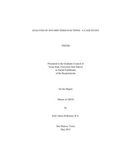 ANALYSIS OF 2010 MID-TERM ELECTIONS: A CASE STUDY