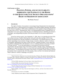 politics , power , and accountability addressing the elephant