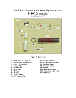 Ion Pump Connector Kit Assembly Instructions